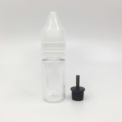 Kolorowe drukowanie na zamówienie 10 - 100 ml dziecięcoodporne śrubkowane czapki przezroczyste butelki płynne okrągłe E