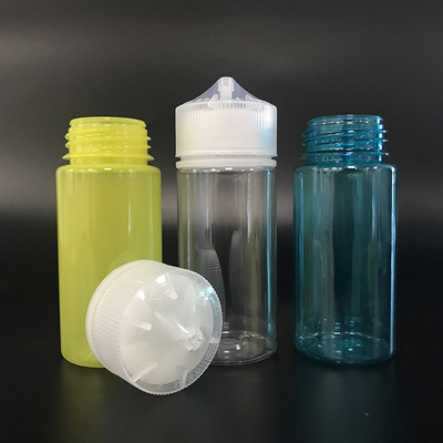 100 ml przejrzyste butelki z tworzyw sztucznych PET z metalowymi śrubkowymi czapkami do płynu E