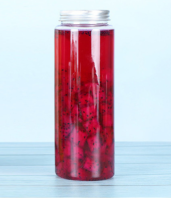 Plastikowe butelki na herbatę z mlekiem z śrubą na pokrywie