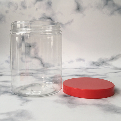Jasne plastikowe okrągłe słoiki z pokrywkami 2oz 3oz 4oz 5oz