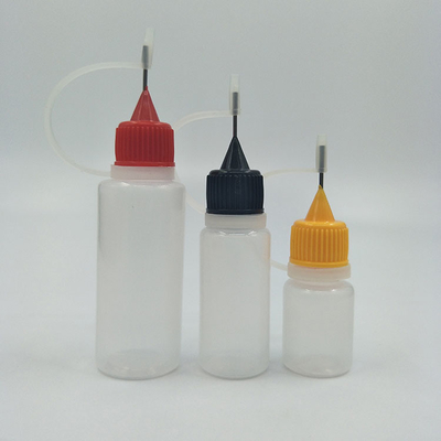 Logo niestandardowe 15 ml butelka kropli plastikowa do precyzyjnej dystrybucji płynów w kolorze czyste i czarne