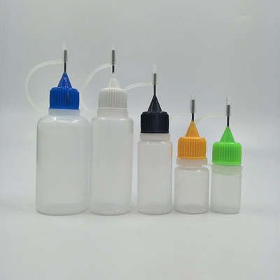 Logo niestandardowe 15 ml butelka kropli plastikowa do precyzyjnej dystrybucji płynów w kolorze czyste i czarne