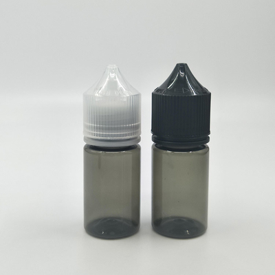 Butelka płynna 30 ml E o okrągłym kształcie, zabezpieczona przed dziećmi, z przekrętem śrubowym, w druku na zamówienie