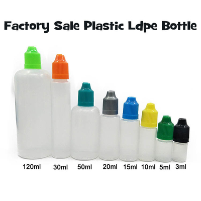 18mm Wielkość szyi E Butelka płynna 10ml 15ml 30ml 60ml 80ml 100ml Do papierosów elektronicznych