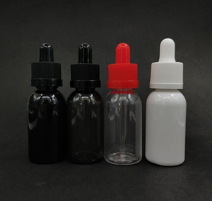Przejrzysty PET Childproof Round Screw Cap E Liquid Bottle For E Juice Packaging With Screen Printing (PET) - okrągła śrubkowa czapka E butelka płynna do pakowania soków E z drukiem ekranowym