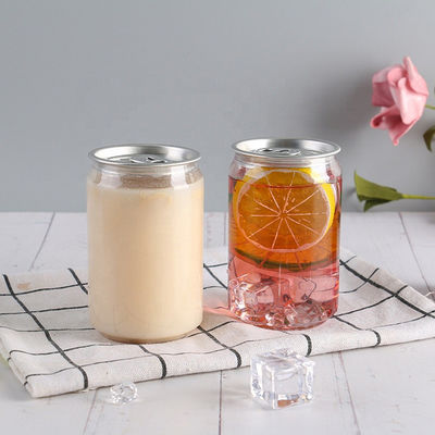 Najlepiej sprzedające butelki puszkowe do sprzedaży soków Bpa bezpłytkowa butelka z tworzywem sztucznym z pełnym otwarciem butelki z sokami wielokrotnego użytku Logo niestandardowe