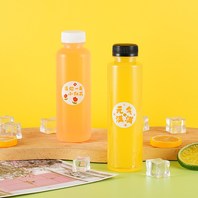 Plastikowe butelki herbaty z pęcherzami o pojemności 350 ml z śrubą na pokrywie