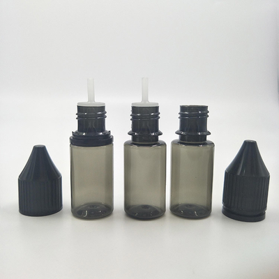 10 ml butelki PET z przezroczystej, zabezpieczonej przed dziećmi pokrywą do bezpiecznego przechowywania płynów
