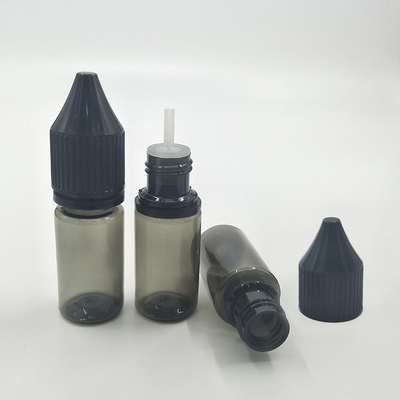 10 ml butelki PET z przezroczystej, zabezpieczonej przed dziećmi pokrywą do bezpiecznego przechowywania płynów