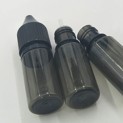 10 ml butelki PET z przezroczystej, zabezpieczonej przed dziećmi pokrywą do bezpiecznego przechowywania płynów