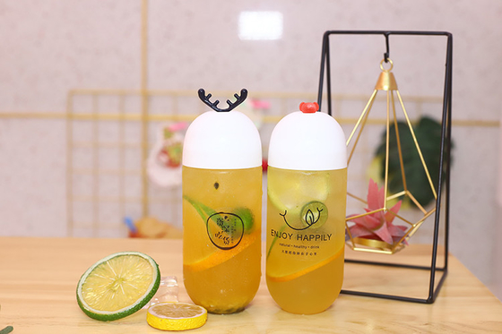 niestandardowe butelki z soku z tworzyw sztucznych o pojemności 250 ml, zabezpieczone przed wyciekiem, ze śrubą na pokrywie
