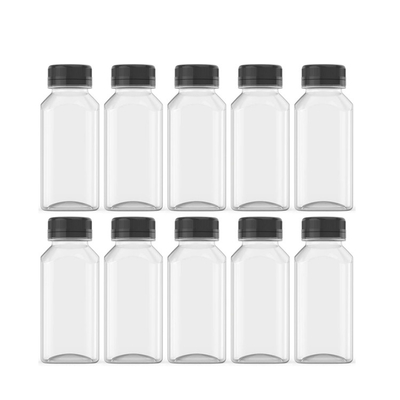 Butelki soku w kolorach na zamówienie z materiałem biodegradowalnym i różnych pojemności 120ml 250ml 350ml 500ml