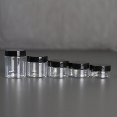 Drukowanie na zamówienie Plastic Cosmetic Jar 10ml 15ml 30ml 60ml 80ml 100ml 120ml 150ml Transparent For Cosmetic Packaging