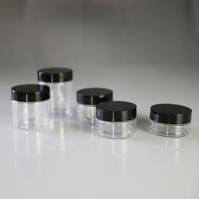 Drukowanie na zamówienie Plastic Cosmetic Jar 10ml 15ml 30ml 60ml 80ml 100ml 120ml 150ml Transparent For Cosmetic Packaging