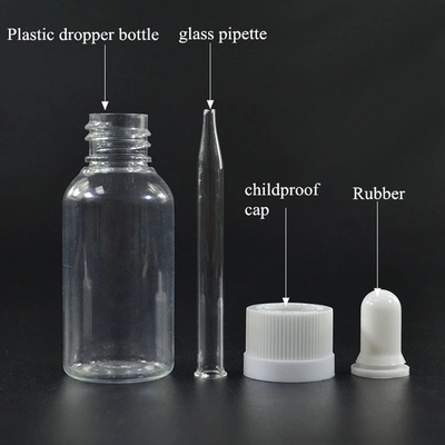 Szklane plastikowe butelki do rozlewu płynów z szrurową czapką zabezpieczoną przed wyciekiem