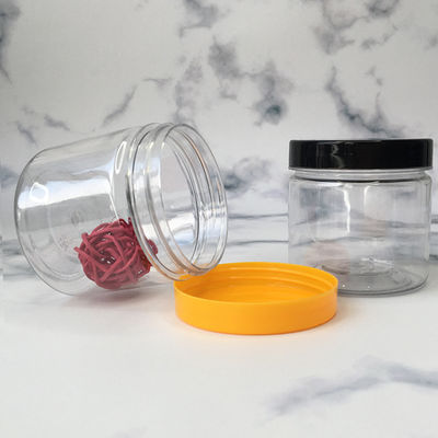Kontenery z plastikowych słoików z plastikową pokrywą i usługi druku