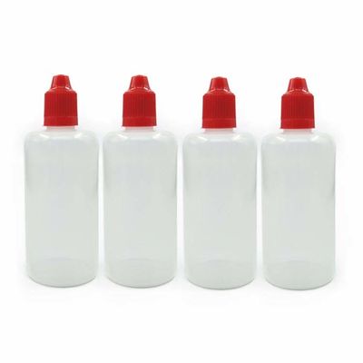 80 ml butelki z płynem E z zakrętką śrubową zapewniającą bezpieczne uszczelnienie i łatwe uzupełnienie