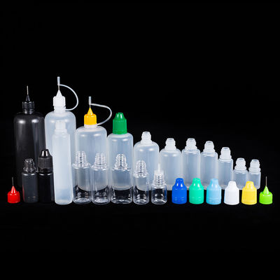 Przezroczyste czarne małe butelki na płyny 10ml 15ml 30ml 60ml 80ml 100ml pojemności