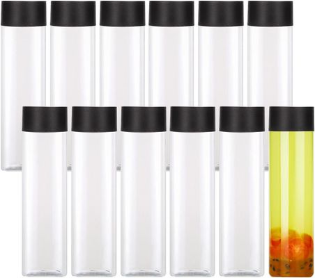 Plastic Milk Tea Bottles with Square Round Shape and Multi-functional Handle