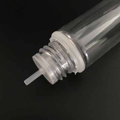 Butelka e-liquid do sitodruku z zabezpieczeniem przed dziećmi, o szyjce 18 mm, z nadrukiem sitodrukowym i zakrętką zabezpieczającą przed dziećmi