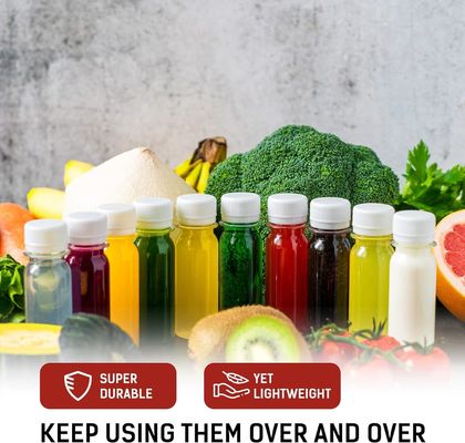 Butelka kwadratowa na sok bez BPA z zakrętką, z sokiem smakowym i szczelną plastikową butelką na sok owocowy, ekologiczna