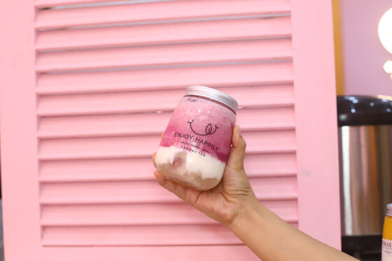 Nowoczesne butelki do herbaty z mlekiem, przezroczysta zakręcana pokrywka, trwałe, wielokrotnego użytku pojemniki z tworzywa sztucznego, idealne do pakowania i przechowywania napojów