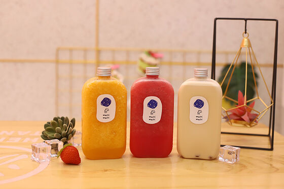 Przejrzyste plastikowe słoiki do herbaty z bąbelkami Przejrzyste pojemniki umożliwiające łatwą identyfikację zawartości Idealne dla sklepów z herbatą z bąbelkami