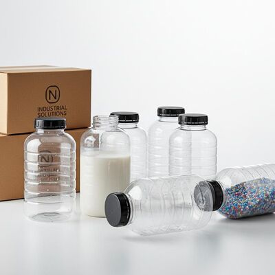 Wielokrotnie używalne plastikowe szrubkowe butelki z górą zmywarka zmywarka bezpieczne trwałe pojemniki Idealne do rozwiązań przemysłowych opakowań i magazynów