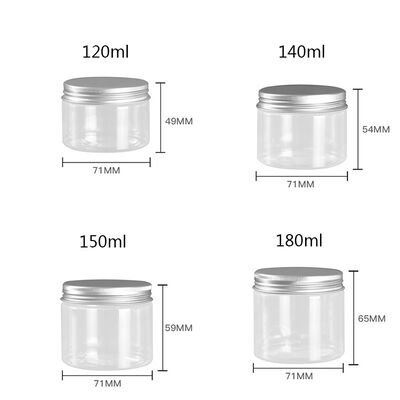 Zastosowanie Pojemniki z plastikowych słoików Trwałe pojemniki wielokrotnego użytku nadające się do pakowania produktów spożywczych, kosmetyków i leków