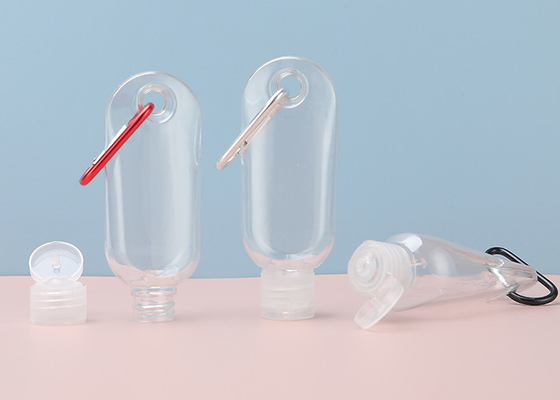 15mm 20mm Podróżne plastikowe butelki do dezynfekcji rąk Brelok 30ml 50ml 60ml