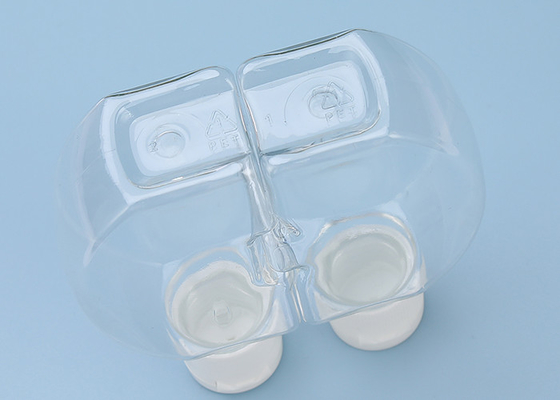 Plastikowa butelka z podwójną klapką OEM z zakrętką nadająca się do recyklingu 120 ml