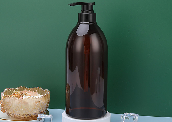 Butelki z bursztynowym plastikowym szamponem o pojemności 550 ml z blokadą PET 72 * 176 mm