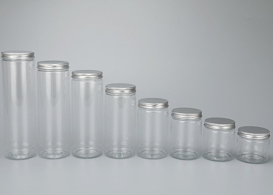 Bez wycieku 250 ml plastikowa słoik do ciasteczek i cukierków z aluminiową pokrywą