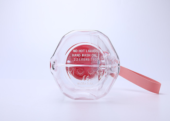 Szczelna plastikowa butelka na wodę Flip Top 2l z uchwytem bez BPA