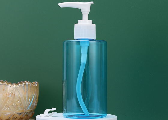Okrągła butelka PET SGS z tworzywa sztucznego do dezynfekcji rąk 200 ml z białą pompką do balsamu