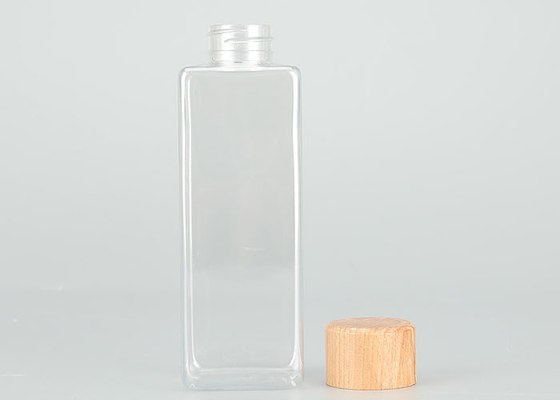 Szczelne 200 ml plastikowe butelki z zakrętką z bambusowymi pokrywkami