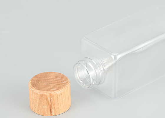 Szczelne 200 ml plastikowe butelki z zakrętką z bambusowymi pokrywkami