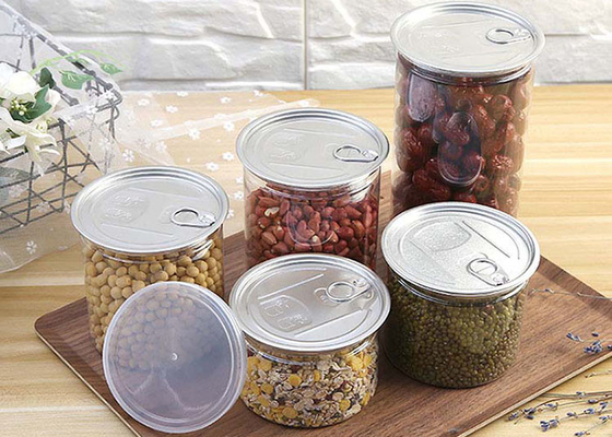 Przezroczyste plastikowe pojemniki na słoiki do konserw spożywczych 280 ml 500 ml 650 ml