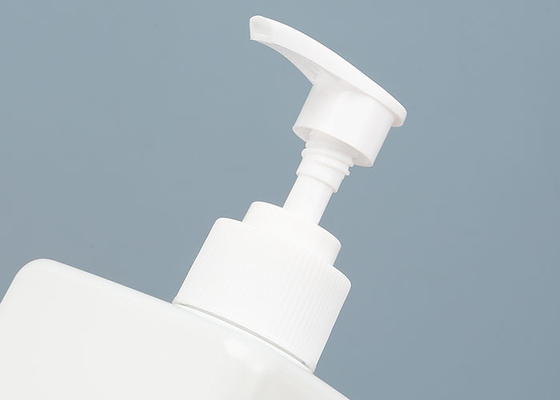 Białe kwadratowe puste plastikowe butelki z zamykanymi pompkami 400 ml