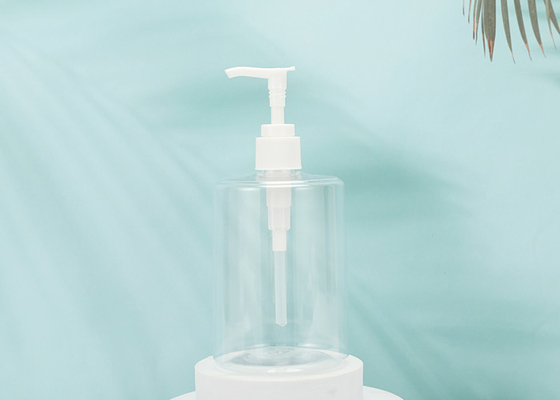 Kosmetyczne PET Puste butelki z pompką 500 ml 16 uncji Plastikowe błyszczące cylindryczne
