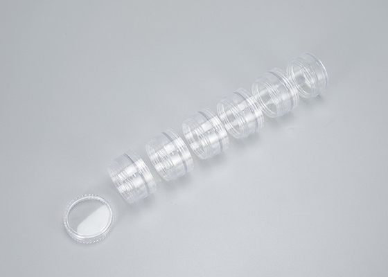 Biały 5ml 10ml 15ml 30ml 50ml Powtarzalny pojemnik do pielęgnacji skóry okrągły plastikowy słoik kosmetyczny
