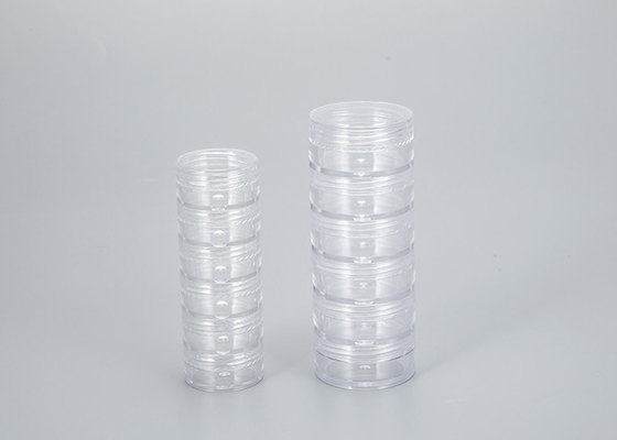 Gładkie powierzchnie plastikowe słoiki do makijażu