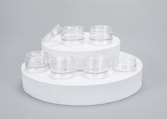 Biały 5ml 10ml 15ml 30ml 50ml Powtarzalny pojemnik do pielęgnacji skóry okrągły plastikowy słoik kosmetyczny