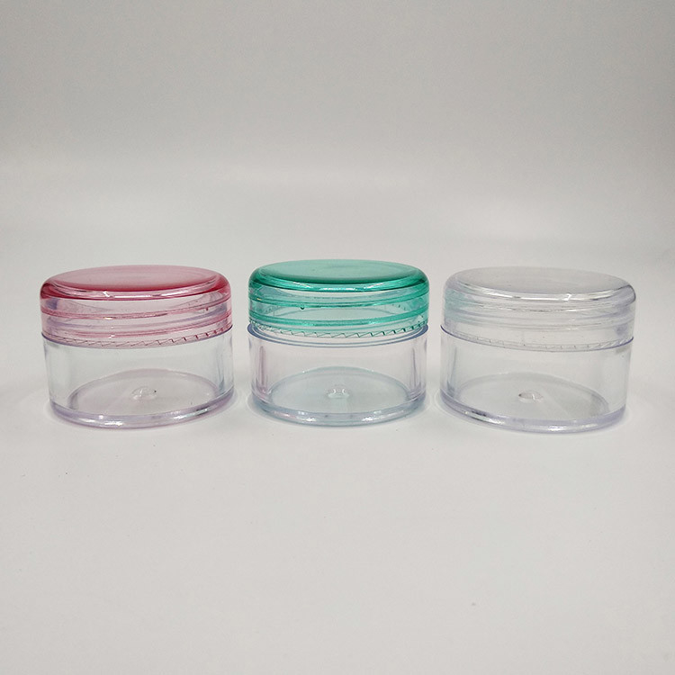 Niewielkie pojemniki podróżne Plastic PS Creams Jar z pokrywą Refillable Leakproof Cosmetics Jar Make-up