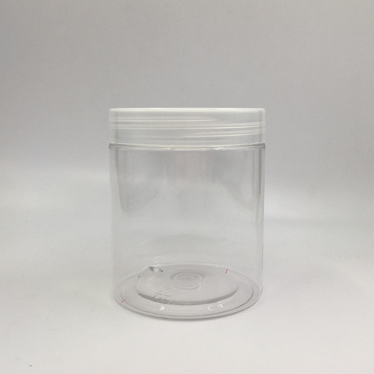 100 ml 8 oz 500 ml 1000 ml przejrzysty plastikowy pojemnik do przechowywania zwierząt domowych pojemnik kosmetyczny klasy spożywczej z pokrywą