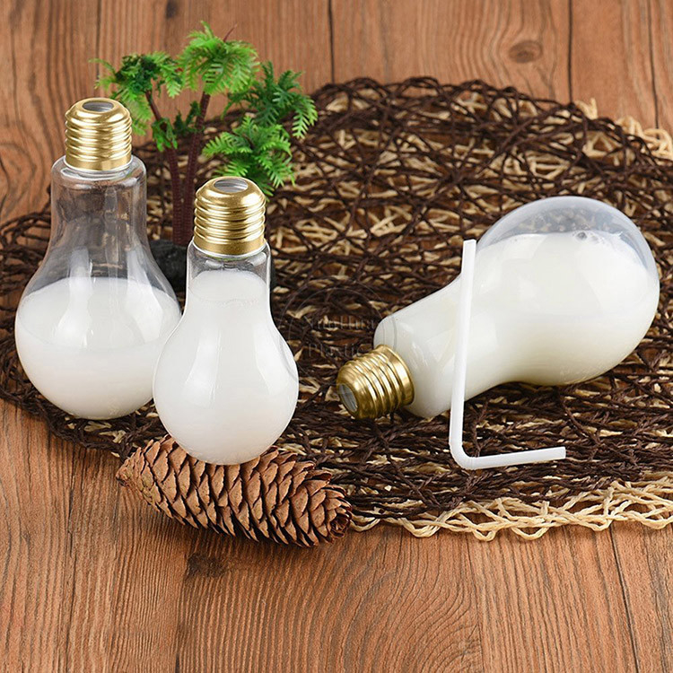 Średnie rozmiary, przejrzyste plastikowe butelki na herbatę z mlekiem z uchwytem o pojemności 0,5 kg