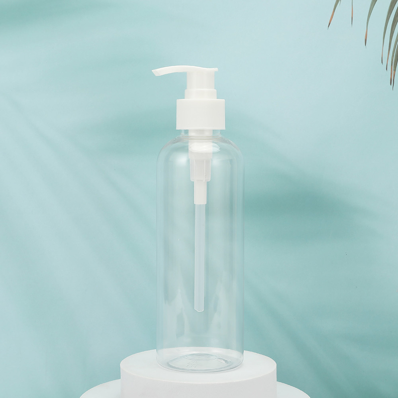 Okrągłe butelki z plastikowymi płynami PMMA, kształt do dostosowania, obroża PET, pokrycie UV, pokrycie elektroplastycznym 250 ml-500 ml