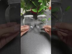 Przezroczyste słoiki z tworzywa PET do cukierków, ciastek i orzechów, słoiki do pakowania żywności z szerokim otworem