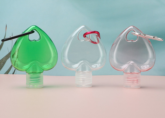 Plastikowe butelki do dezynfekcji rąk PETG Butelki z przezroczystym brelokiem o średnicy 20 mm