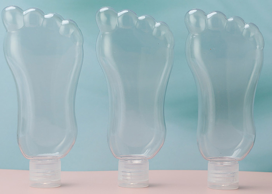 Kształt stopy 30 ml 60 ml Plastikowy brelok do wielokrotnego napełniania Butelka z klapką